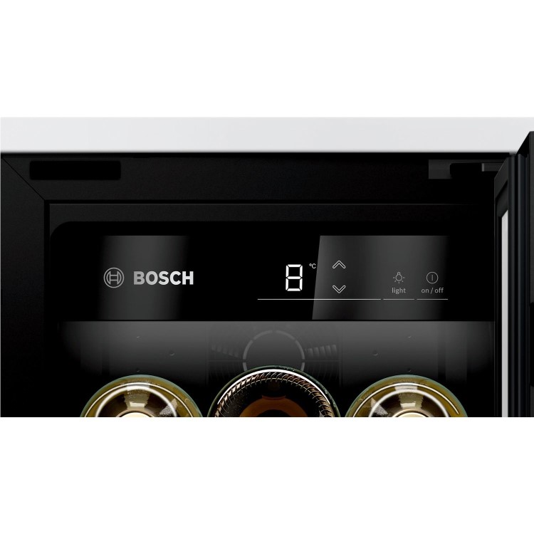 Bosch Series 6 21 Bottle Capacity Single Zone Built-in Wine Cooler - Black