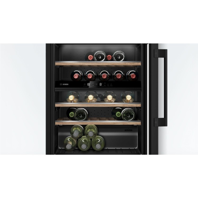 Bosch Series 6 44 Bottle Capacity Dual Zone Built-in Wine Cooler - Black