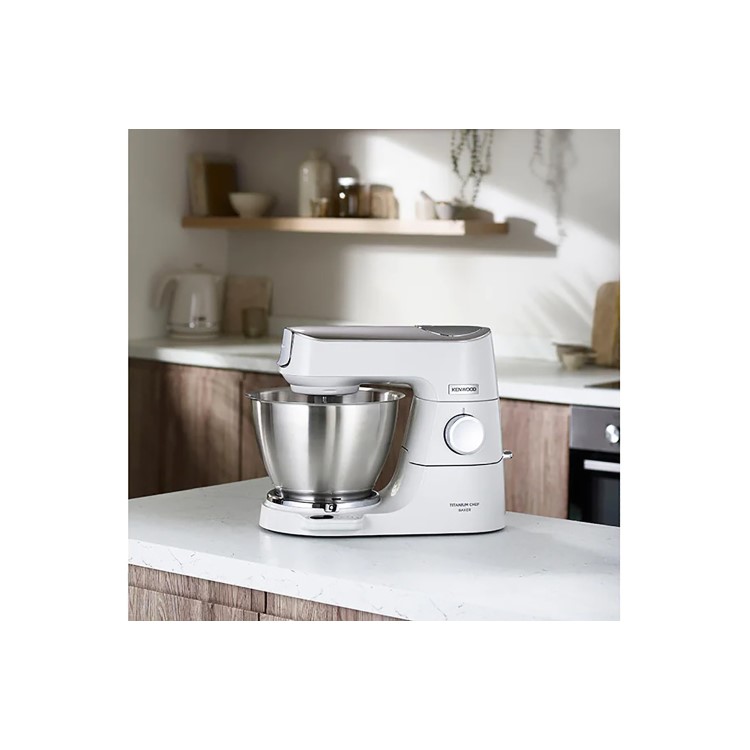 Kenwood KVC65.001WH Chef Titanium Baker Stand Mixer with 5L Bowl - White