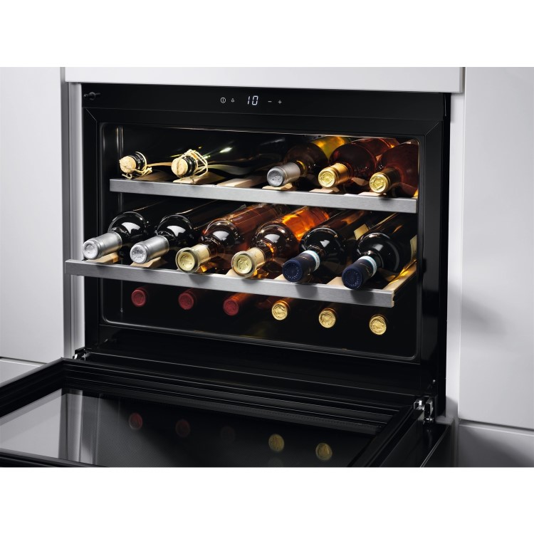 AEG KWE884520M 18 Bottle Built-in Wine Cooler - Anti-fingerprint Stainless Steel