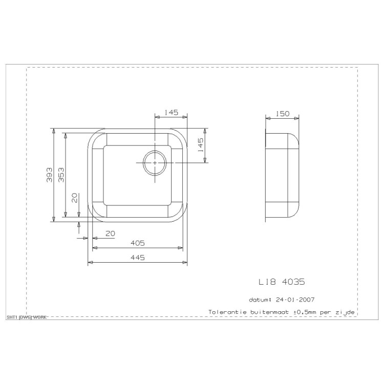 Reginox Single Bowl Stainless Steel Undermount Kitchen Sink