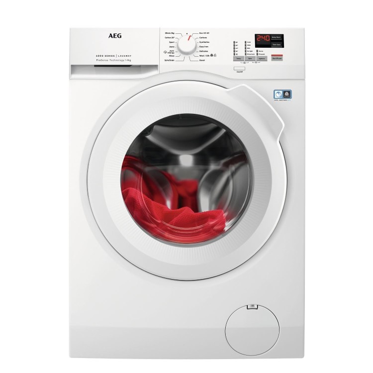 AEG 6000 Series ProSense&reg; 9kg 1400rpm Washing Machine - White