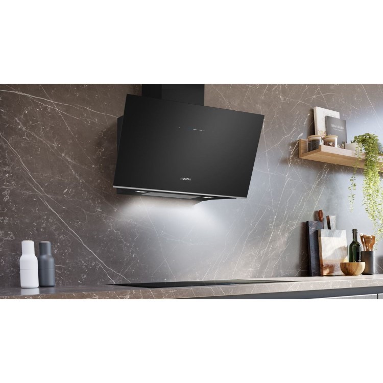 Siemens 90cm Wall-Mounted Chimney Hood - Black