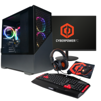 CyberPowerPC Amethyst AMD Ryzen 5 5500 RTX 4060 16GB RAM 1TB SSD + 23.8" FHD Gaming Monitor