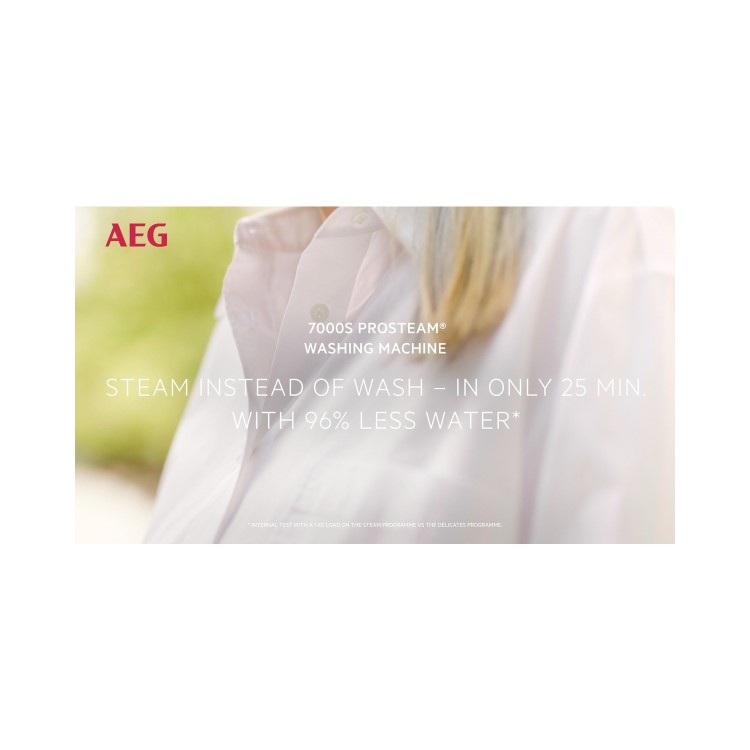 AEG 7000 Series ProSteam&reg; 8kg 1400rpm Washing Machine - White