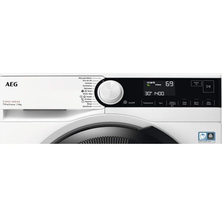 AEG 7000 Series ProSteam&reg; 9KG 1400rpm Washing Machine - White