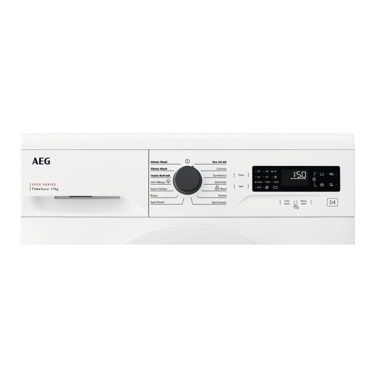 Refurbished AEG 5000 Series AutoSense LFX50744B Freestanding 7KG 1400 Spin Washing Machine White