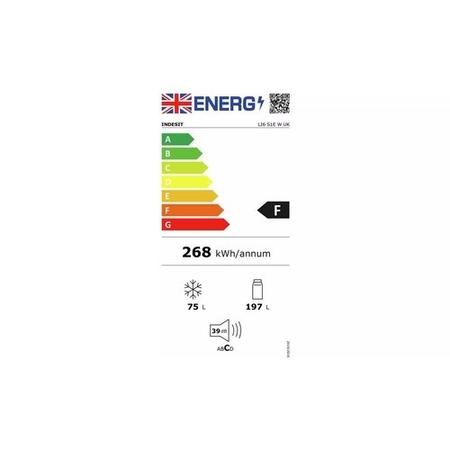 Refurbished Indesit LI6S1EWUK Freestanding 272 Litre 70/30 Litre Low Frost Fridge Freezer White