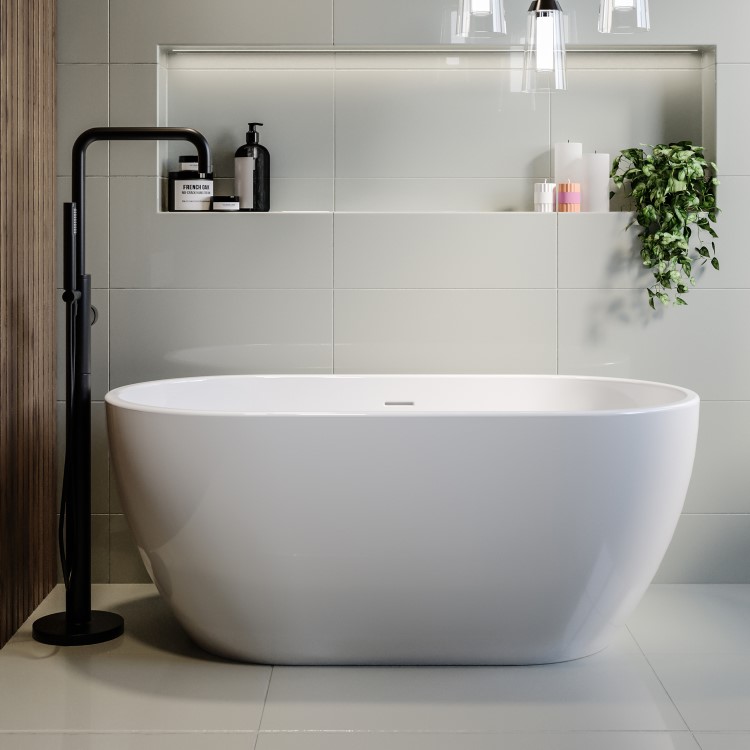 GRADE A2 - Freestanding Double Ended Bath 1400 x 750mm - Lisbon