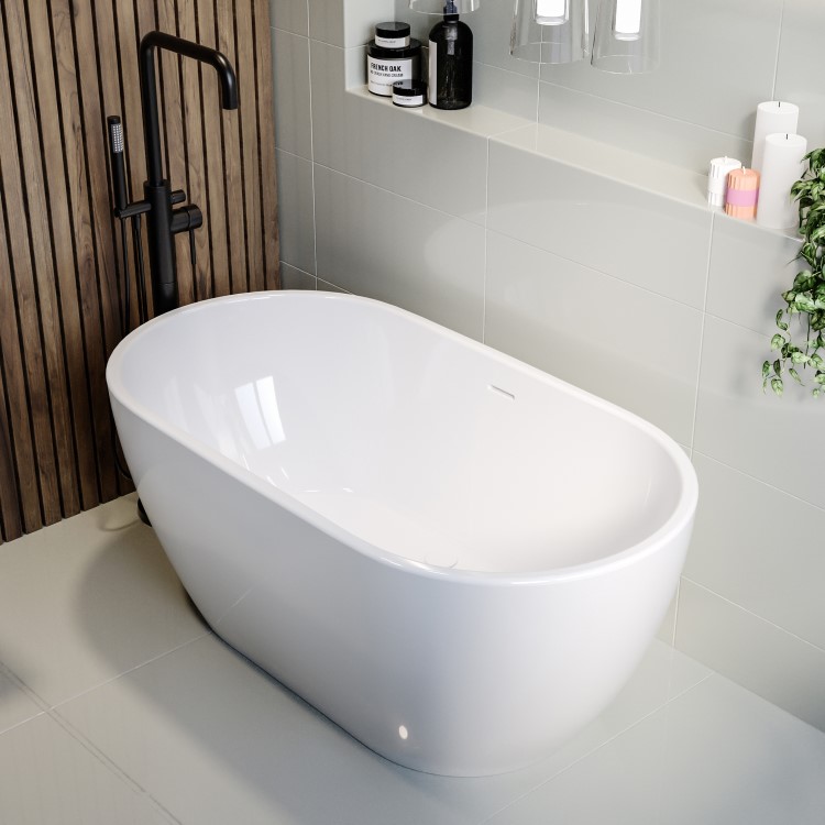 GRADE A2 - Freestanding Double Ended Bath 1400 x 750mm - Lisbon