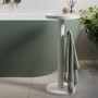 White Round Bath Table 634mm - Lisbon