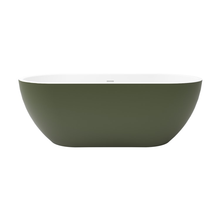 Dark Green Freestanding Double Ended Bath 1650 x 750mm - Lisbon