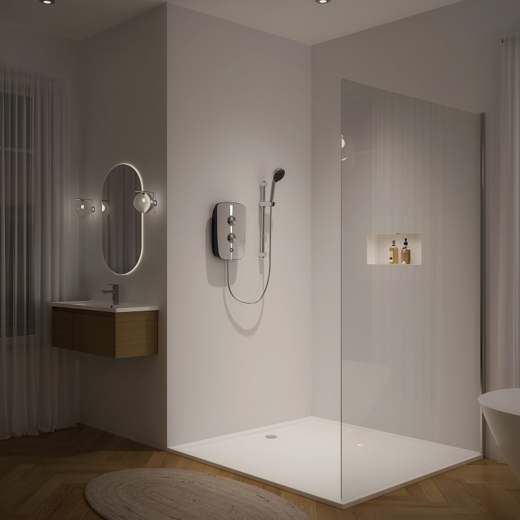 Aqualisa Lumi+ 9.5kW Chrome Electric Shower