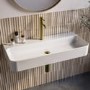 White Rectangular Wall Hung Basin 1020mm - Logan