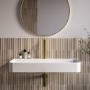 White Rectangular Wall Hung Basin 1020mm - Logan