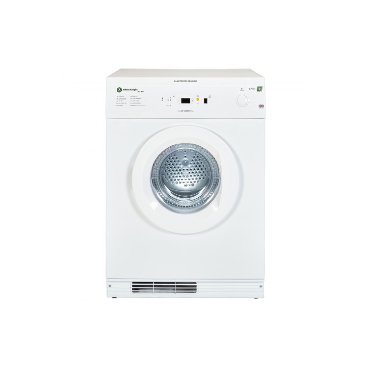 White Knight LPG86A 7kg Freestanding Sensing Vented LPG Gas Tumble Dryer With Reverse Tumble - White