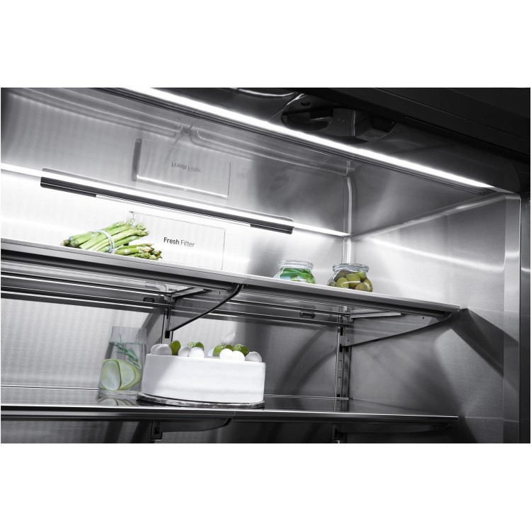 Refurbished LG LSR100 Freestanding 643 Litre 60/40 Frost Free American Fridge Freezer Stainless Steel