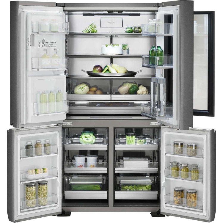 Refurbished LG LSR100 Freestanding 643 Litre 60/40 Frost Free American Fridge Freezer Stainless Steel