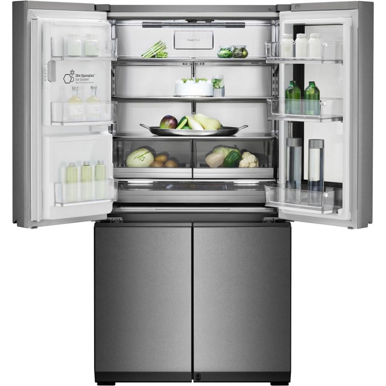 Refurbished LG LSR100 Freestanding 643 Litre 60/40 Frost Free American Fridge Freezer Stainless Steel