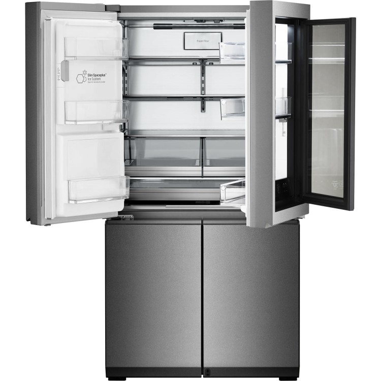 Refurbished LG LSR100 Freestanding 643 Litre 60/40 Frost Free American Fridge Freezer Stainless Steel