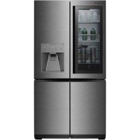 Refurbished LG LSR100 Freestanding 643 Litre 60/40 Frost Free American Fridge Freezer Stainless Steel