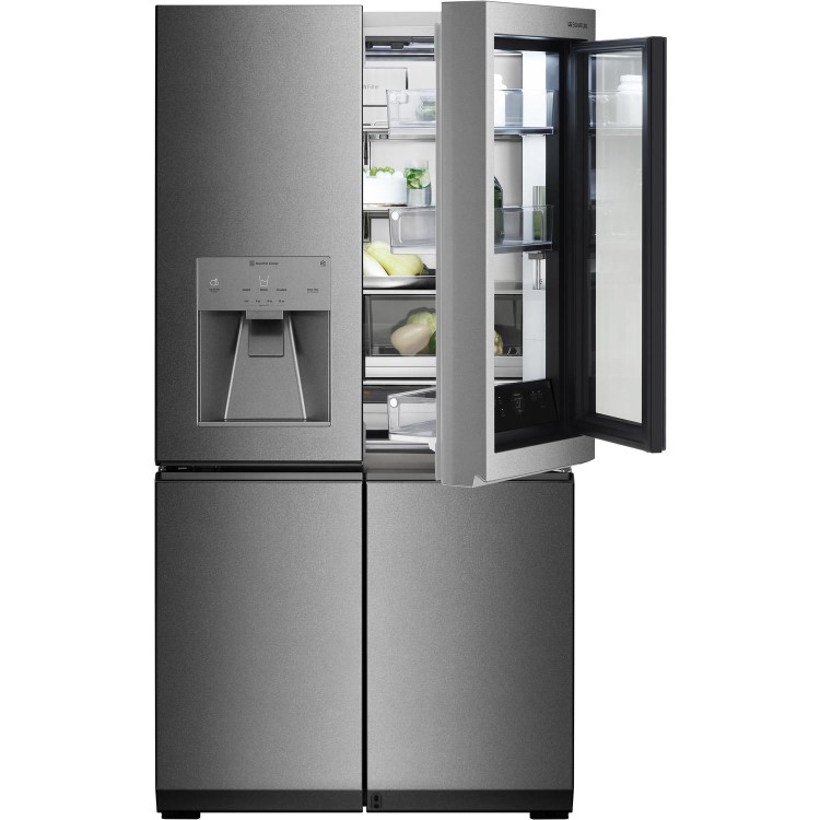 Refurbished LG LSR100 Freestanding 643 Litre 60/40 Frost Free American Fridge Freezer Stainless Steel