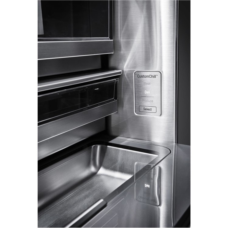 Refurbished LG LSR100 Freestanding 643 Litre 60/40 Frost Free American Fridge Freezer Stainless Steel