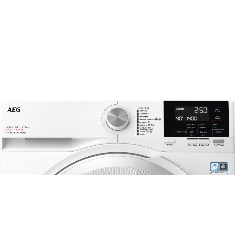 AEG 7000 Series ProSteam&reg; 7kg Wash 5kg Dry 1400rpm Washer Dryer - White