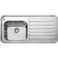 Leisure Sinks LX105R Luxe Stainless Steel 1000x500 1.0 Bowl Right Hand Drainer 1 Taphole Including P