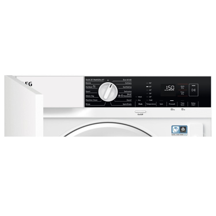 GRADE A2 - AEG 6000 Series AutoSense&reg; 7kg Wash 4kg Dry 1600rpm Integrated Washer Dryer - White