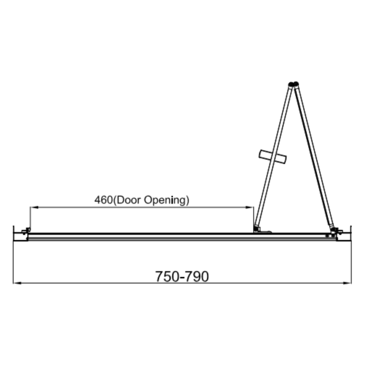 800mm Chrome Bi-Fold Shower Door 4mm Glass - Lyra