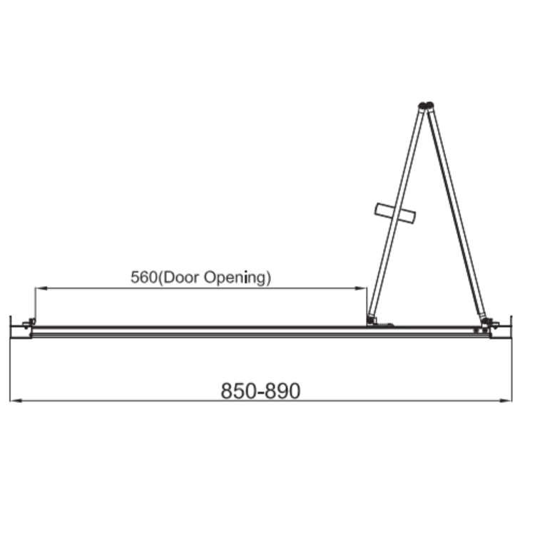 900mm Chrome Bi-Fold Shower Door 4mm Glass - Lyra