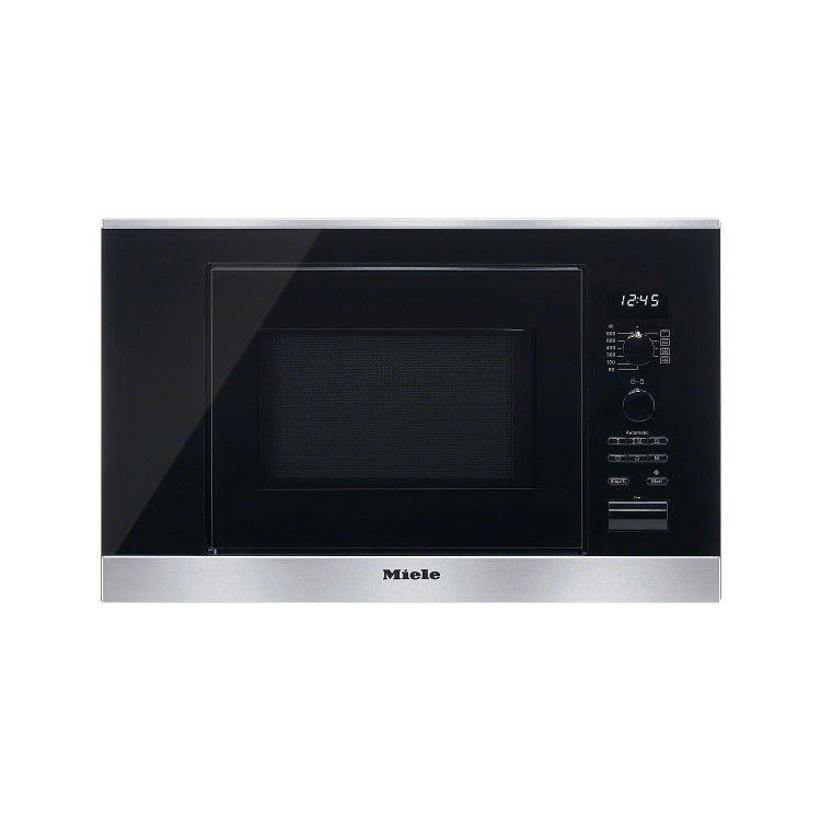 Miele M6032SCclst ContourLine 800W 17L Built-in Microwave with Grill For a 60cm Wide Cabinet - Clean Steel