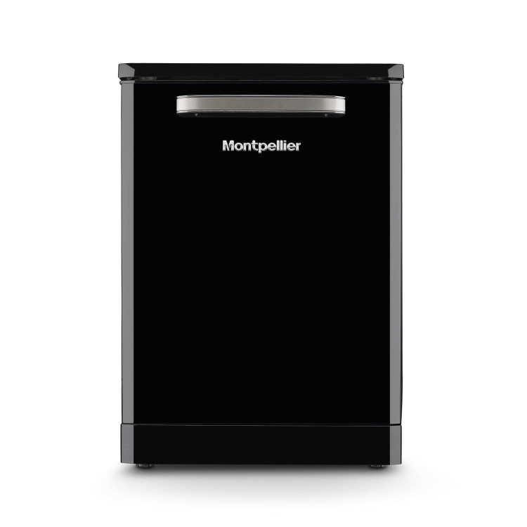 Montpellier Retro Freestanding Dishwasher - Black