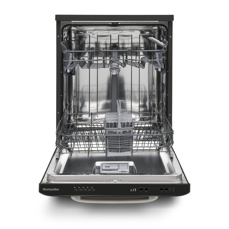 Montpellier Retro Freestanding Dishwasher - Black