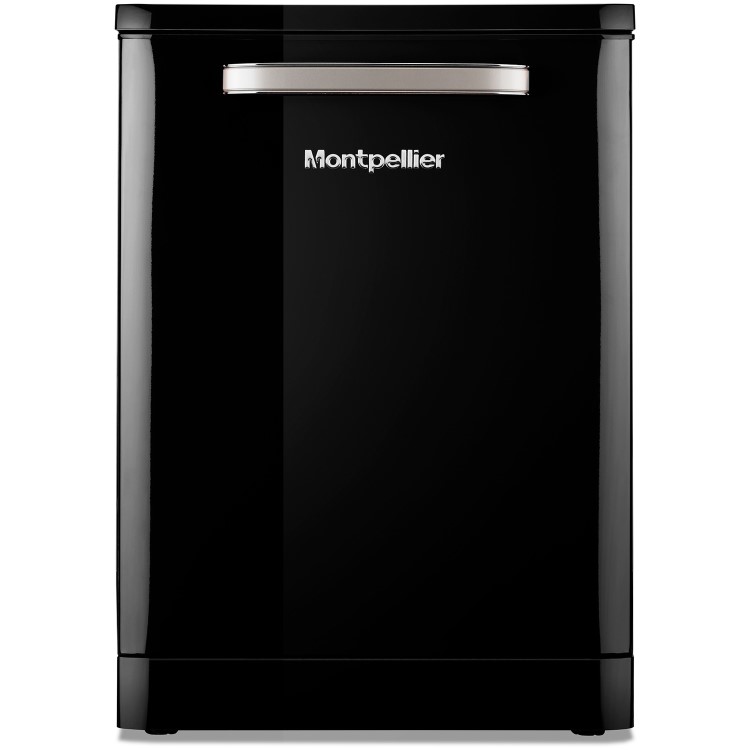 Montpellier Retro Freestanding Dishwasher - Black