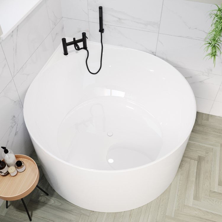 Freestanding Round Corner Bath 1250 x 1250mm - Malta