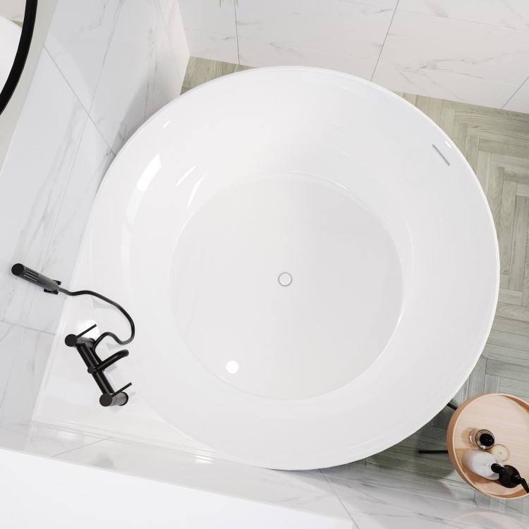 Freestanding Round Corner Bath 1250 x 1250mm - Malta