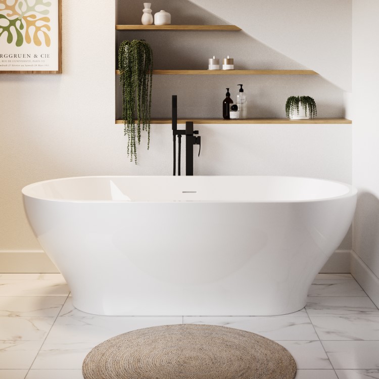 Freestanding Double Ended Bath 1700 x 800mm - Manilla