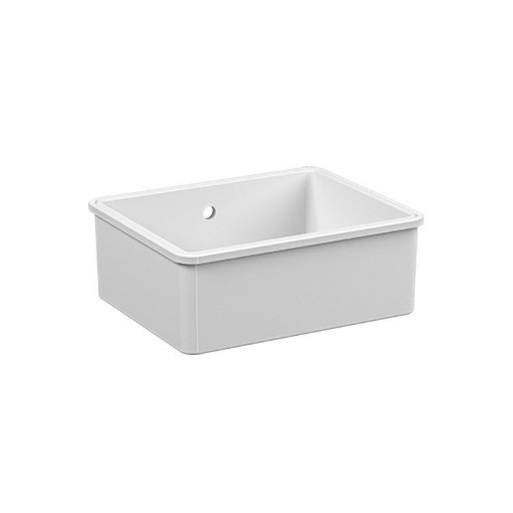 Single Bowl Undermount White Ceramic Kitchen Sink - Reginox