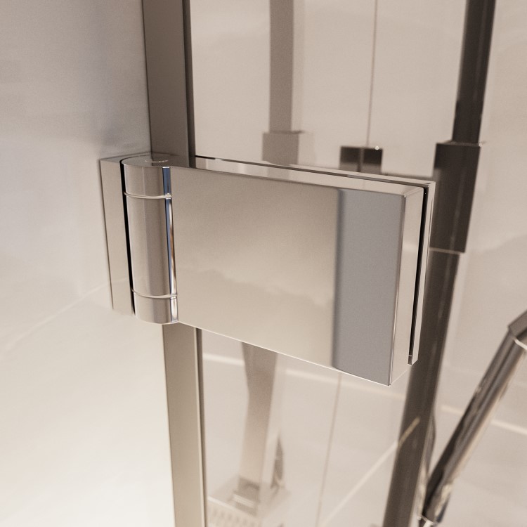 800mm Fluted Glass Left Hand Hinged Shower Door 8mm Glass - Matira