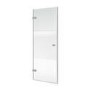 GRADE A1 - Chrome 900mm Fluted Glass Hinged Shower Door 8mm Right Hand - Matira