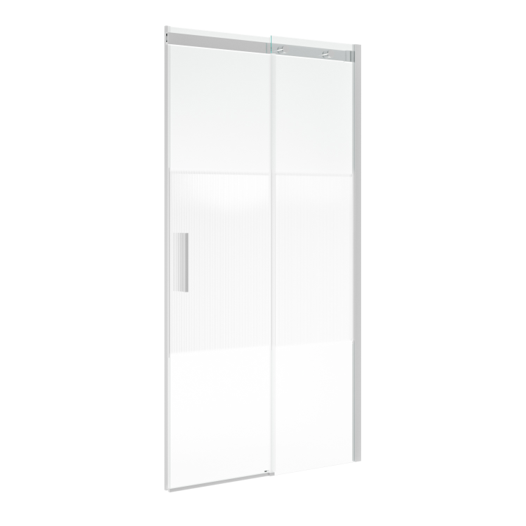 1000mm Fluted Glass Left Hand Sliding Shower Door 8mm Glass - Matira