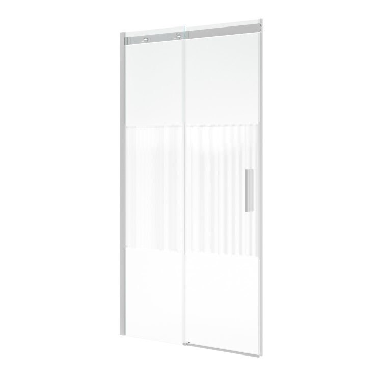 1000mm Fluted Glass Right Hand Sliding Shower Door 8mm Glass - Matira