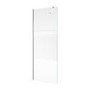 1000mm Fluted Glass Wet Room Shower Screen with Wall Support Bar - Matira