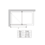 800mm Fluted Glass Wet Room Shower Screen with Wall Support Bar - Matira