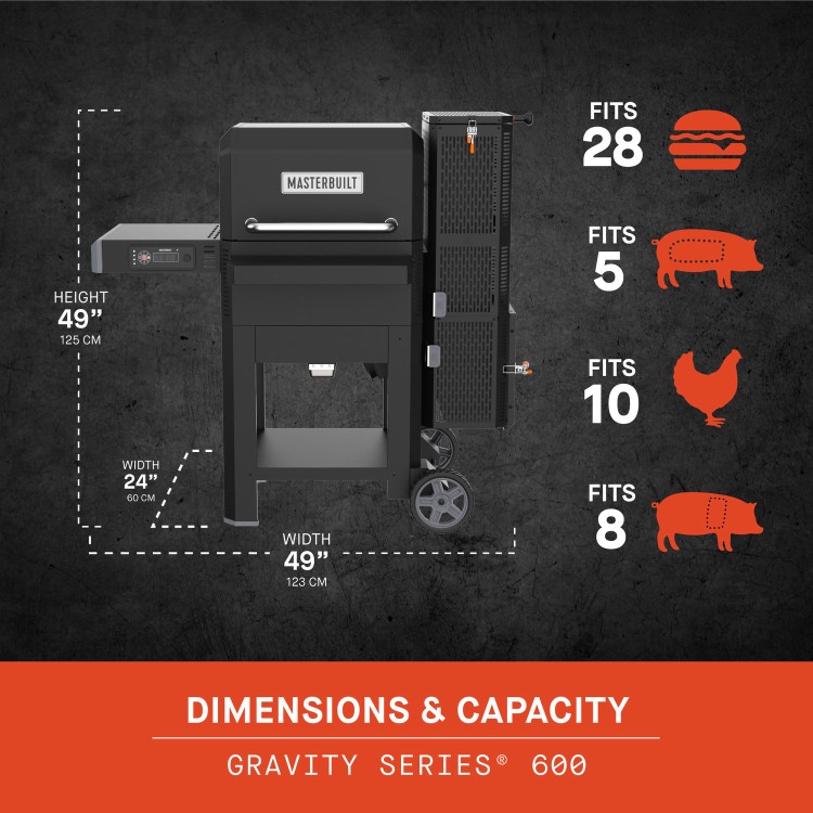 Masterbuilt Gravity Series 600 Digital Charcoal BBQ & Smoker