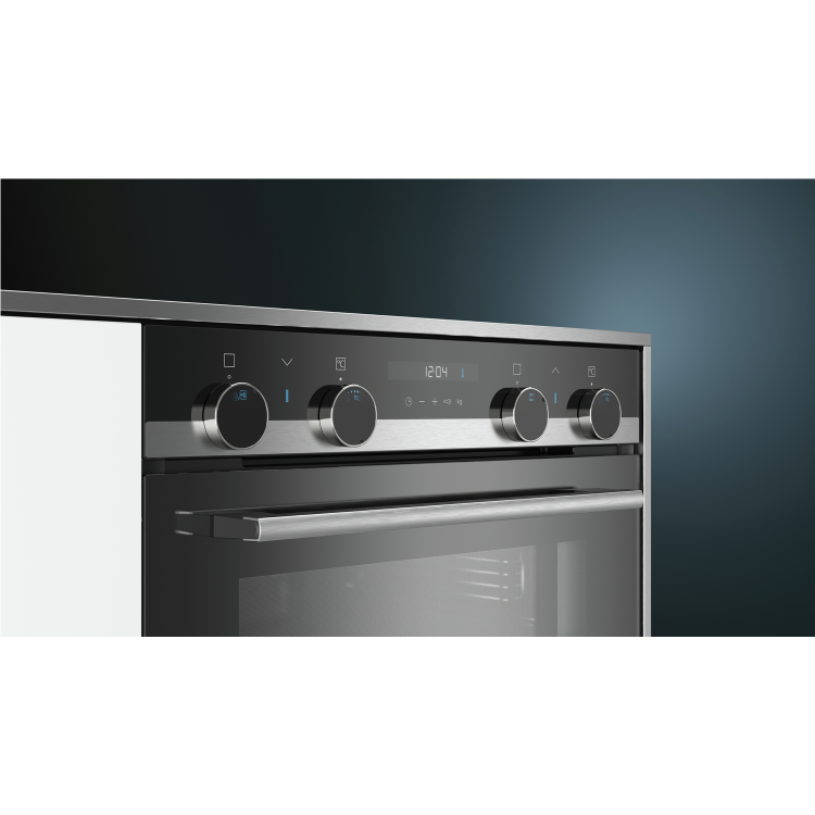 Refurbished Siemens iQ500 MB535A0S0B 60cm Double Built In Electric Oven Stainless Steel