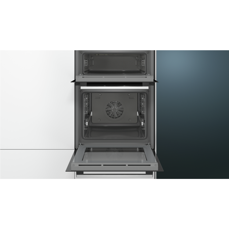 Refurbished Siemens iQ500 MB535A0S0B Multifunction 60cm Double Built In Electric Oven Stainless Steel