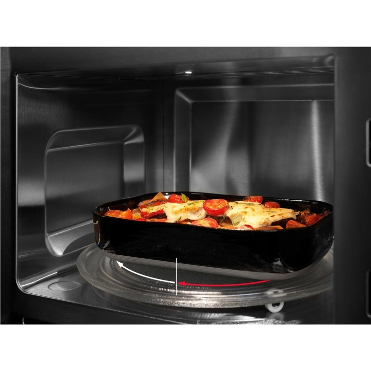 Refurbished AEG MBB1756SEM Built In 17L 800W Microwave Black With Antifingerprint Stainless Steel